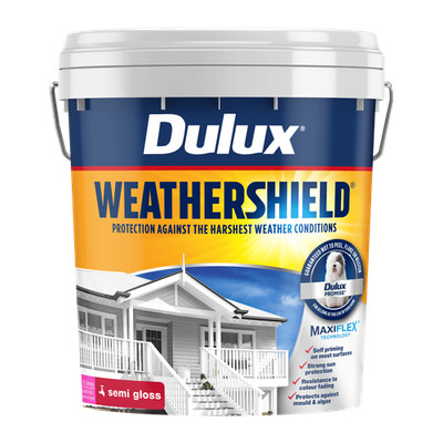 Dulux 15L Exterior Paint Weathershield Semi Gloss Extra Bright