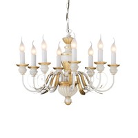 Kronleuchter Firenze SP8, 8-Flammig, E14, Antik Weiß