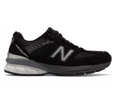 Women's New Balance 990v5, Black/Silver, 6 B Medium US