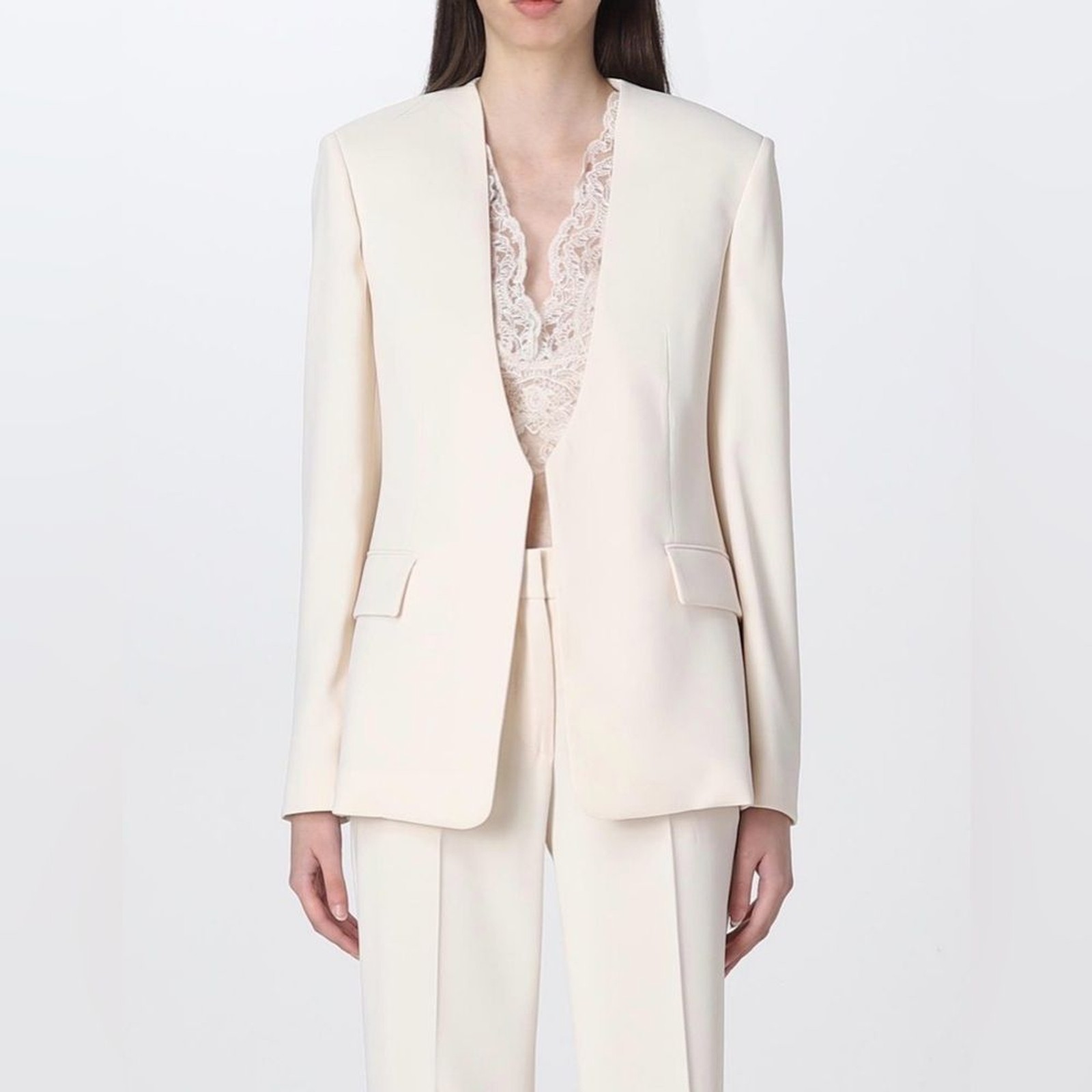 NWT Anna Molinari Cream Blazer 10