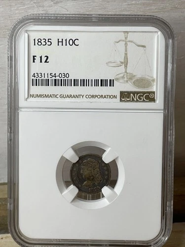 1835 Capped Bust Half Dime NGC F-12
