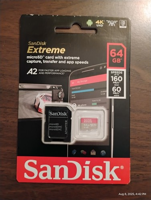 #ad New SanDisk Extreme Micro SD Memory Card 64GB with Adapter GoPro Drones 160MBS $119.90