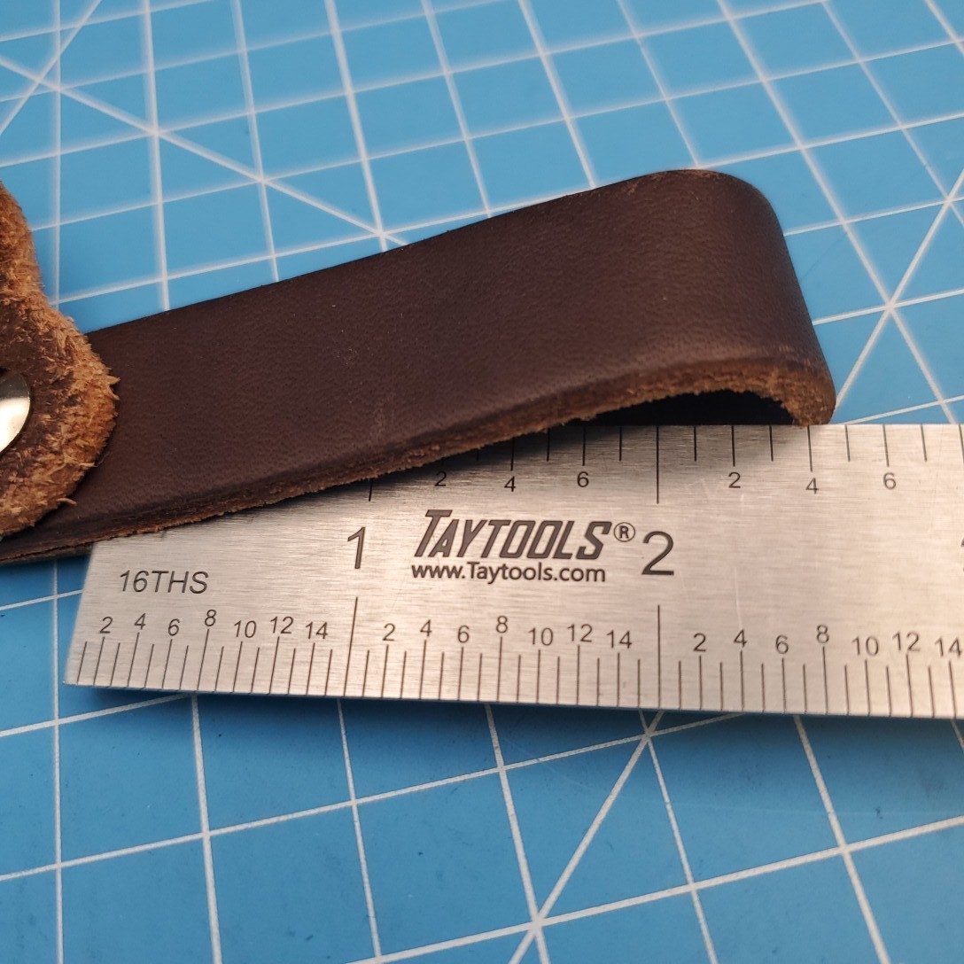 Fixed Blade Knife Sheath Brown Leather Belt Case 11.5"x7.25" Dangler Made in USA