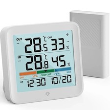 Wireless Weather Station Indoor Outdoor Thermometer Hygrometer Sensor Gauge UK