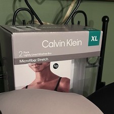 Calvin Klein Microfiber Stretch 2-Pack Wireless Lightly Lined Bralette XL A