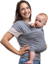 CuddleBug Hands-Free Baby Carrier - Soft Stretchy Wrap - Newborn to Toddler