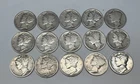 Lot # 1617 - 1.50 Face Value Mercury Dimes - 90% Silver - Unknown Grade