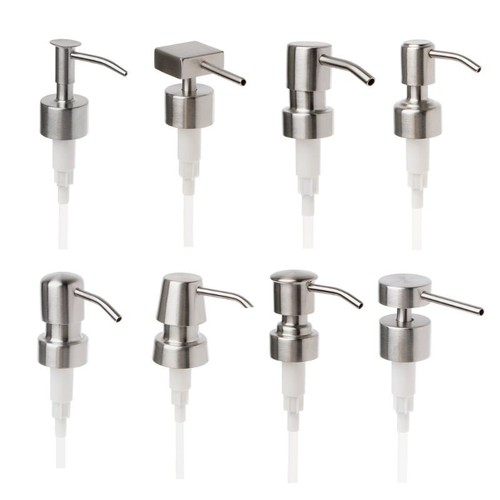 Kitchen Sink Soap Dispenser Tops Replacement Stainless Steel Manual Press for He - Afbeelding 4 van 8