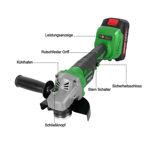 Neu Für DEWALT 21V 125mm Akku-Winkelschleifer Trennschleifer Schleifmaschine DHL - Bild 9 von 16