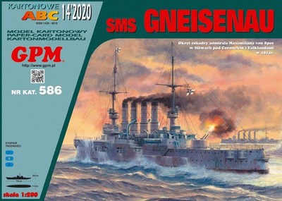 Kartonmodell Großer Kreuzer SMS Gneisenau 1:200 GPM