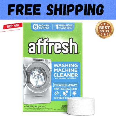 Affresh Washing Machine Cleaner 6 Month Supply Cleans Front Load And Top Load.