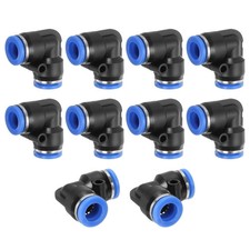 10 PCS, Push In Pneumatic Quick Connect Fittings, Equal Elbow 10mm OD,