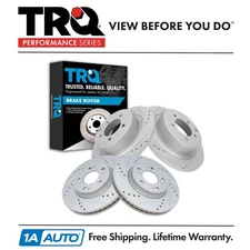 TRQ Front & Rear Brake Performance Rotor Kit for Chrysler Dodge Jeep Mitsubishi