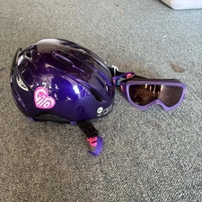 Giro Youth Ski/Snowboard Helmet & Goggles, size M/L 52 - 55.5cm, Purple