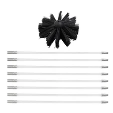 Sweep Brush kit Pipes Flexible Rods Nylon Chimney Fireplace Stoves Cleaner
