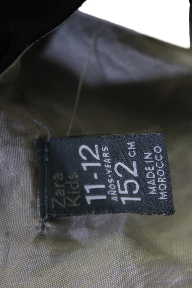 Zara Kids Kids Sleeveless Zip Short Dress Black Size 12 - Image 3 of 4