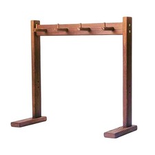 Colaxi Wind Chime Stand Wood Gong Stand, Floor Standing Stand for Support 5 S...