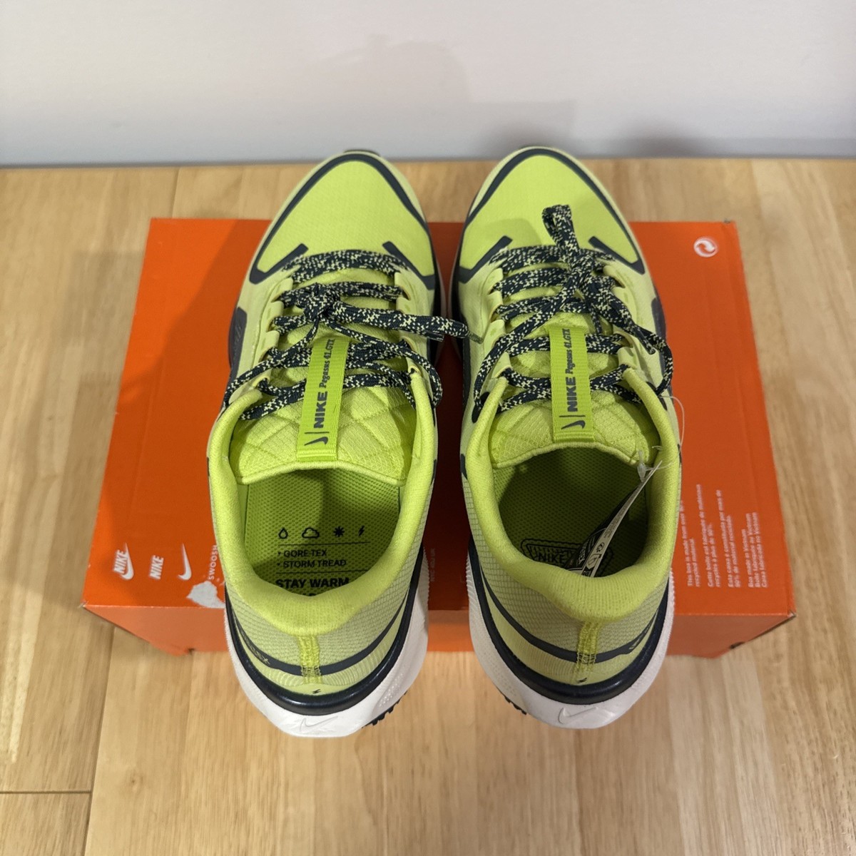 Women's Size 10.5 - Nike Air Zoom Pegasus 41 Gore-tex Lemon Twist