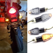 4PCS Motorcycle LED Turn Signals Indicator Amber Lights Blinker For Honda CB500F