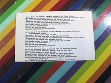 vtg Dalai Lama memorabilia 1989 LA Prayer Sheet for the long Life of the Dalai