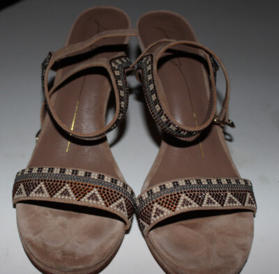 Womens LOLA CRUZ Jeweled Heels Sandals Shoes Size EU 41 US 10 | eBay