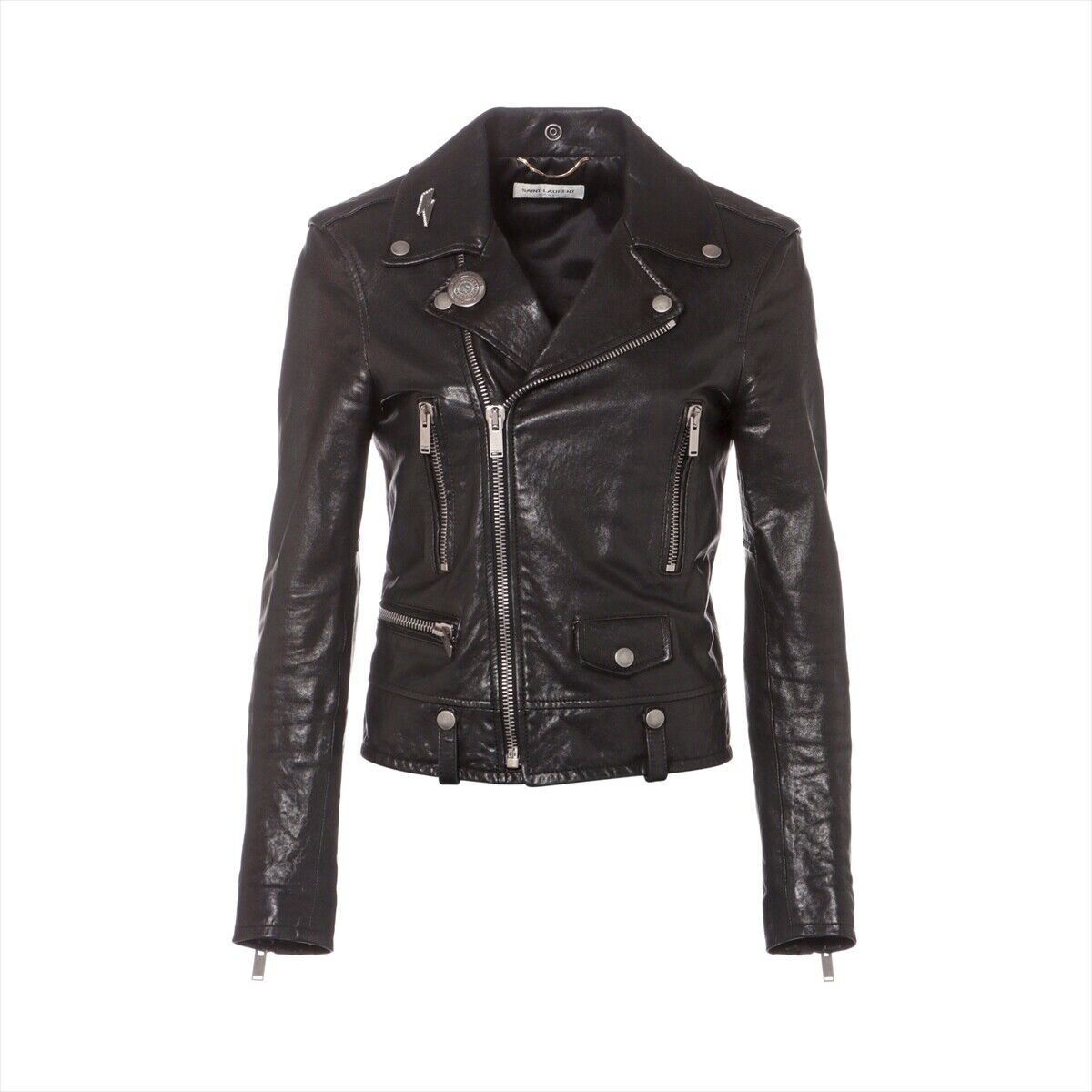 Saint Laurent Paris Lam Leather jacket F36 Ladies' Black Saint Laurent Paris Lam Leather jacket F36 Ladies' Black