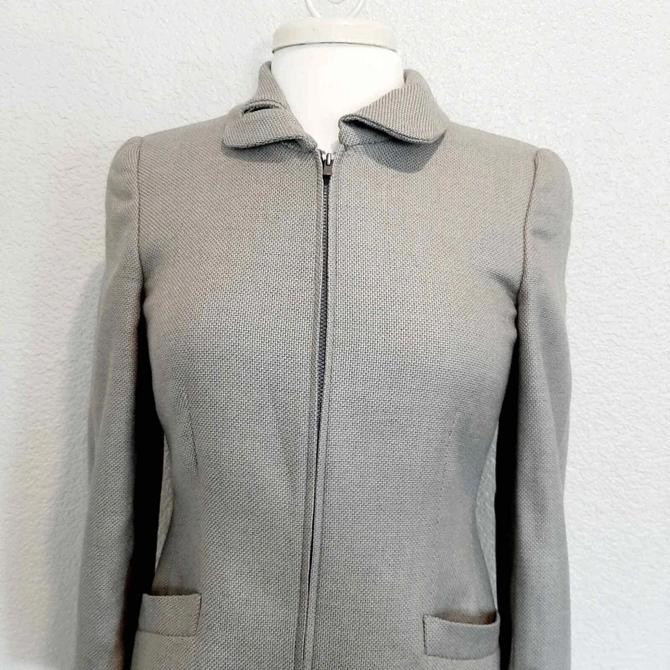 Blazer para mujer Armani Collezioni tweed cremallera talla 4 Foto 3 de 4
