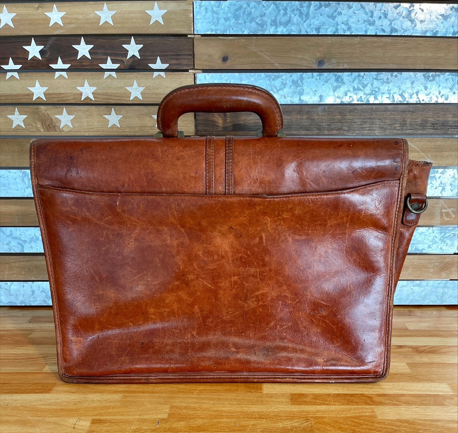 VINTAGE AMIET LEATHER DESIGN BROWN BRIEFCA… Gem