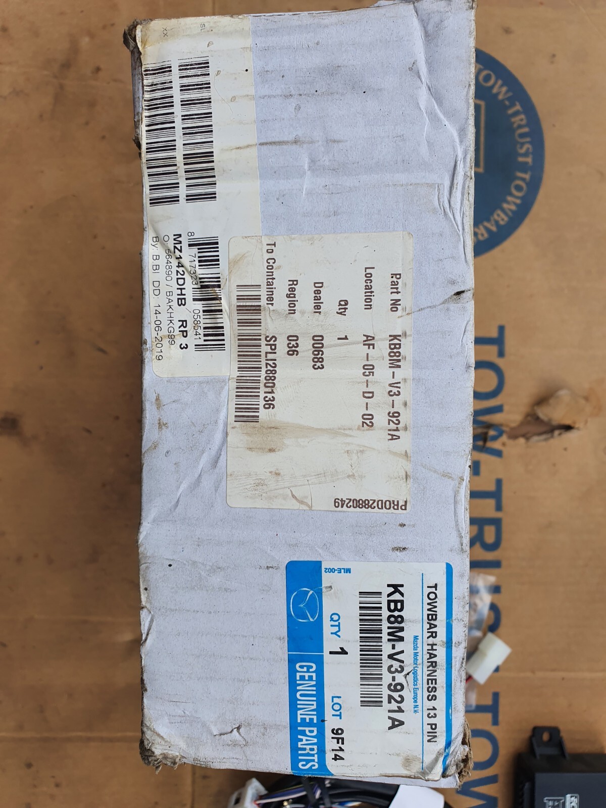 Genuine Mazda CX5 Tow Bar Wiring Harness 13 Pin Kit 17 KB8MV3921A Dedicated eBay