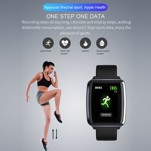 Waterproof Smart Watch Fitness Heart Rate Monitoring Sleep Tracker Waking Alarm - Zdjęcie 7 z 14