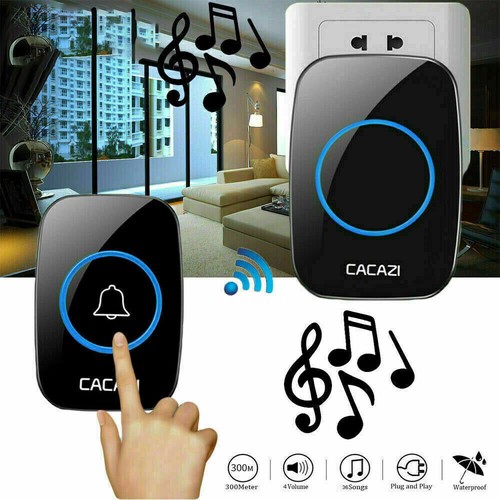 Wireless Door Bell Remote Button Battery Receiver Doorbell Extra Long Range - Picture 5 of 10