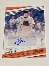 2021 Chronicles Prestige Logan Webb Rookie Auto SP # 57/100