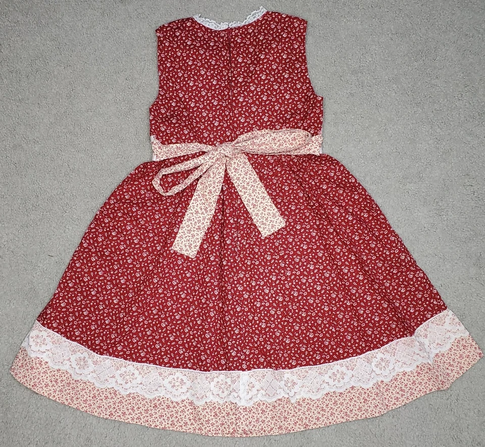 Vestido solero vintage de pradera para niñas hecho a mano floral ver fotos para medidas Foto 2 de 4