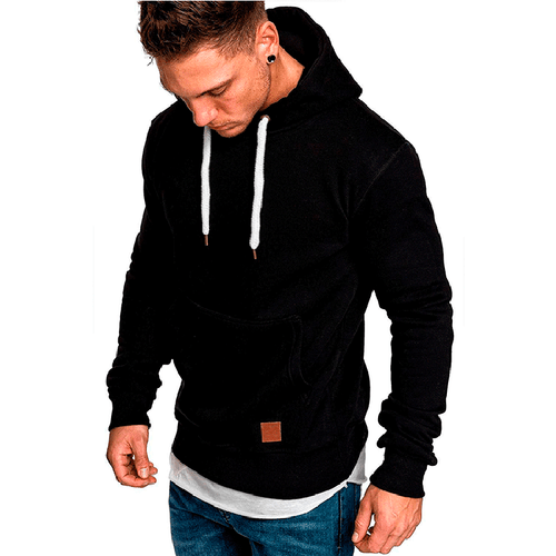 Men Hoodie Casual Hooded Solid Pocket Slim Fit Sweatshirts Pullover Sweater Tops - Picture 13 of 18