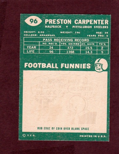 1960 Topps Football Singles - SELECT FROM A VARIETY OF CARDS - - Picture 89 of 151