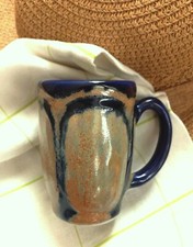 CHOPE MUG HB QUIMPER ODETTA 206 1087 -BLEU NUIT & BEIGE/GREGE MOUCHETé MOUTARDE