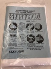 Spunbonded Fabric Pillow Covers Zippered Size STANDARD Set of 2.