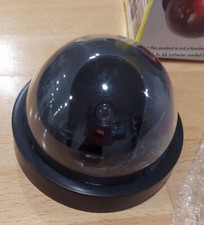 Dummy Camera Fake Security CCTV Dome Camera Flashing Red LED Light Open But New