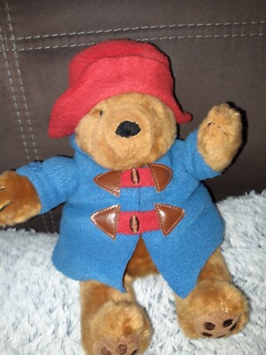 OA/Peluche Doudou Ours Paddington Gilet bleu chapeau rouge Marks