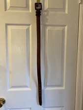 Brighton Womens Brown Leather Croc Print Belt Size M