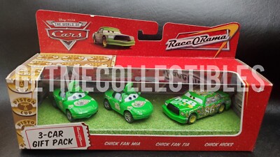 DISNEY PIXAR CARS CHICK FAN MIA TIA HICKS ROR 3 PACK SAVE 6% GMC