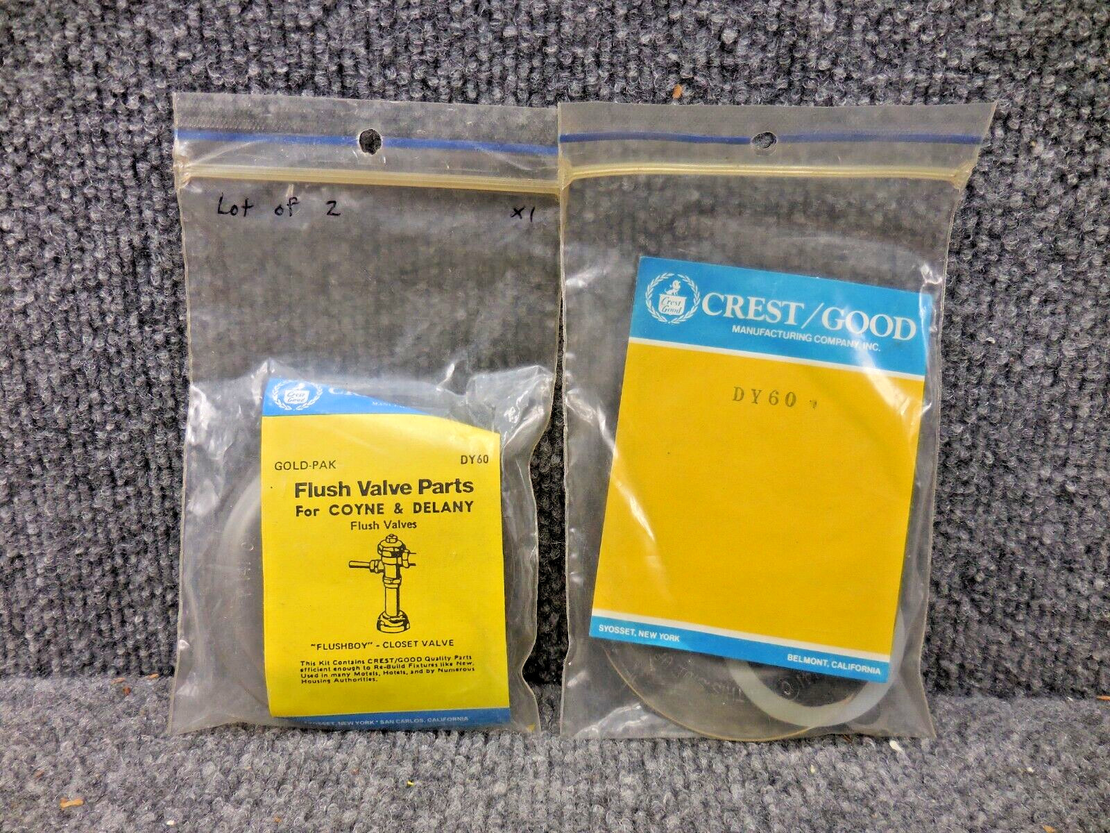 Lot of (2) New Unused Crest / Good DY60 Flushboy Closet Valve Coyne & Delany