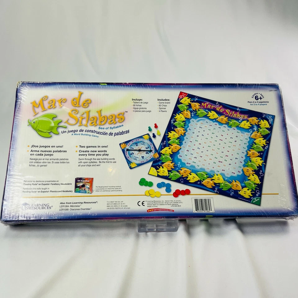 New - Learning Resources Mar de Silabas (Sea of Syllables) Game - Ages 6+ - Image 3 of 4