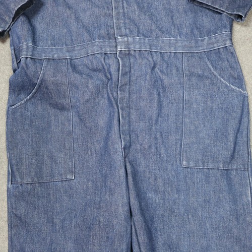 Wolf Mfg Freeze-Proof Insulated Denim Coveralls Workwear 2-Way-Zip Blue XL - Picture 6 of 24