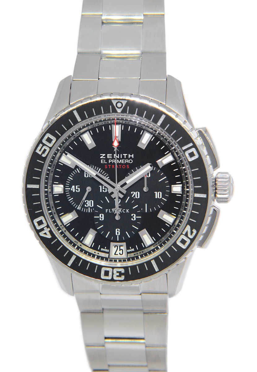 Zenith El Primero Stratos Flyback Chronograph Steel Mens Watch B/P