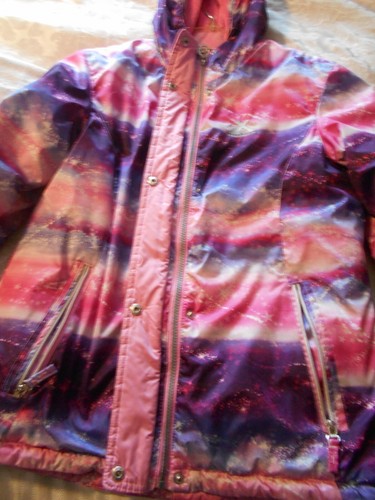 GIRLS ZERO XPOSUR HOODED WINTER JACKET CELESTIAL PINK/PURPLE/WHITE SIZE 16 WOW - Picture 11 of 18