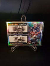 Peyton Manning Reggie Wayne 2022 Classics H2 Classic Combos Silver Prizm. Colts