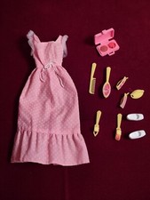 Altes SELTENES Sweet Sixteen Barbie Kleid +Zubehör #7796 von Mattel 1973 Vintage