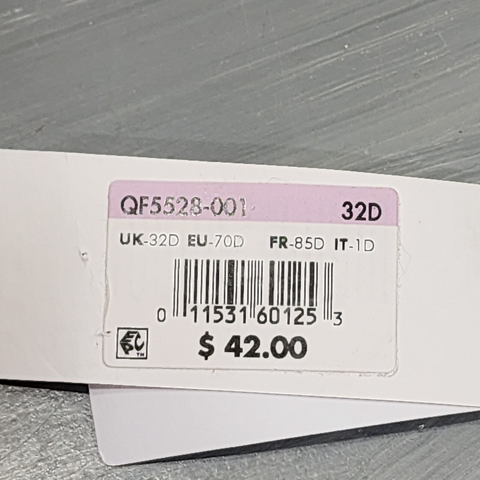 Calvin Klein Strapless Bra 32D Black Lightly Lined Constant QF5528 thumbnail 8