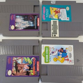 4 Nintendo NES Games: Tom & Jerry, Little Nemo, Disney Adventures, Sesame Street